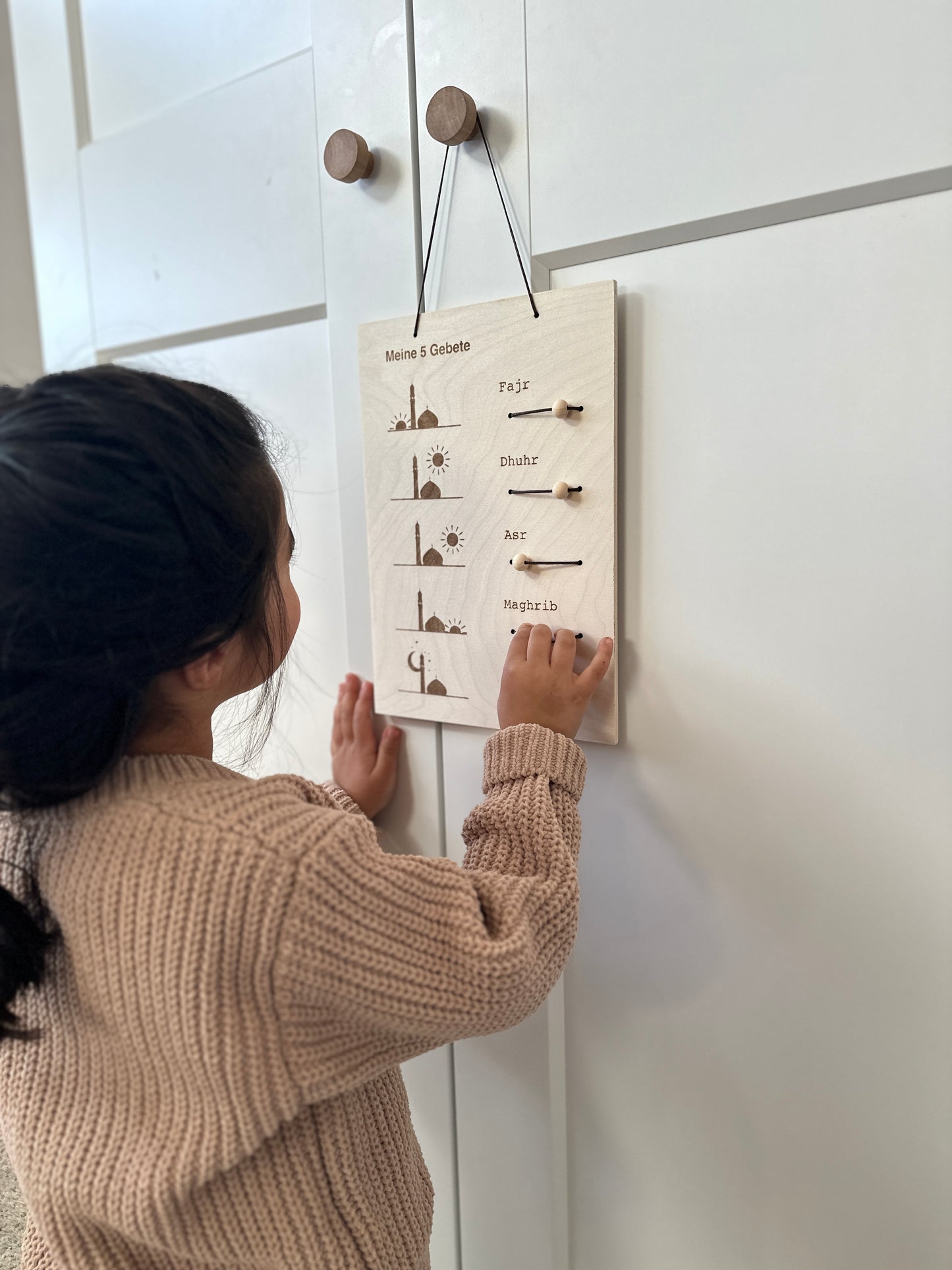 3er Set Holztafeln - Dhikr Tafel, Gebetstracker und Tägliche Dhikr