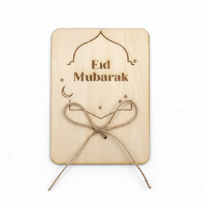 Eid Mubarak I Hayırlı Bayramlar Geldgeschenk aus Holz