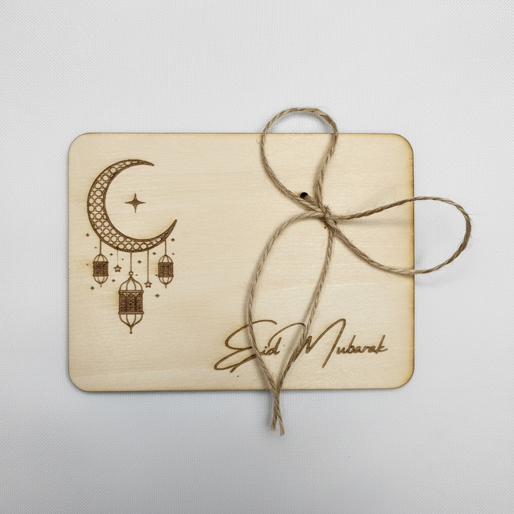 Eid Mubarak I Hayırlı Bayramlar Geldgeschenk aus Holz