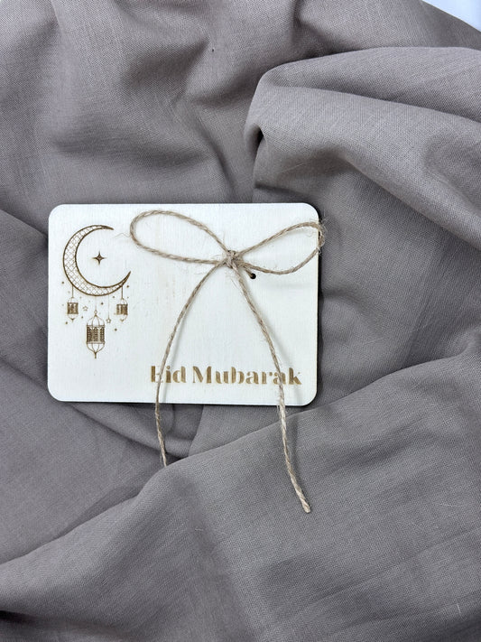 Eid Mubarak Geldgeschenk aus Holz